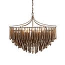 VACARRO MEDIUM CHANDELIER ANTIQUE BRONZE LEAF 