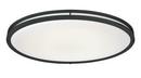 Matte Black 32 in. Oval Integrated LED Ceiling Flush Mount 