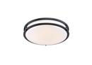Matte Black 10-31/100 x 3-12/25 in. 18.5W Transitional Ceiling Flush Mount 