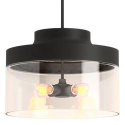 4-Light 18 in. Wide Pendant in Matte Black