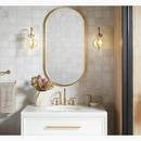 13 in. Tall Bathroom Sconce in Brushed Moderne Brass 