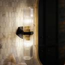 KOHLER Black/Brass 60W 2-Light 20-11/16 in. Wall Sconce 