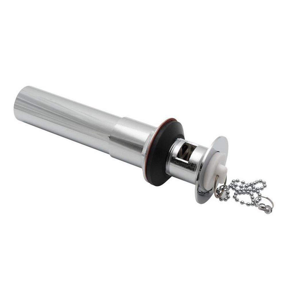 Dearborn Polished Chrome 1-1/4 in. Cast Brass and Rubber Overflow Plug 