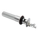 Dearborn Polished Chrome 1-1/4 in. Cast Brass and Rubber Overflow Plug 