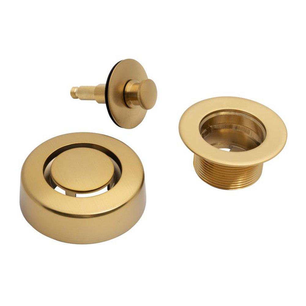 Dearborn Brushed Gold Solvent Weld Brass Push and Pull Stopper 
