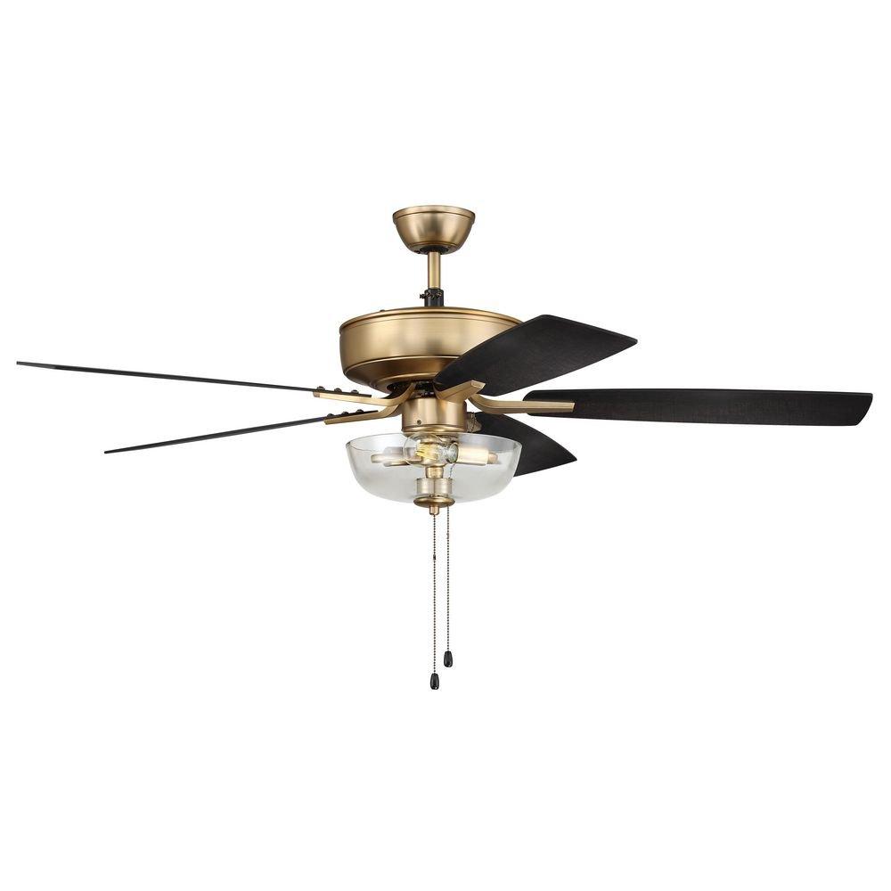 Craftmade Satin Brass 52 in. 5-Blade Indoor Ceiling Fan 