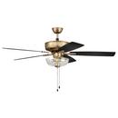Craftmade Satin Brass 52 in. 5-Blade Indoor Ceiling Fan 