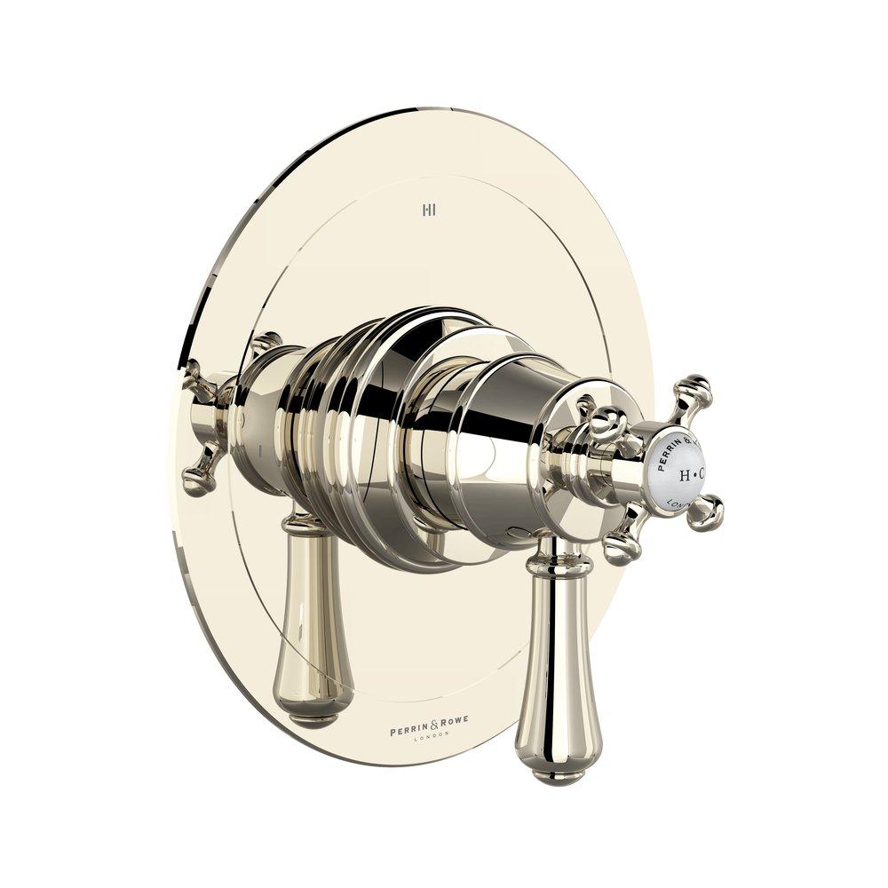 GEORGIAN ERA 1/2 THERM & PRESSURE BALANCE TRIM WITH 3 FUNCTIONS POLISHED NICKEL 