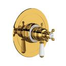 EDWARDIAN 1/2 THERM & PRESSURE BALANCE TRIM WITH 2 FUNCTIONS UNLACQUERED BRASS 