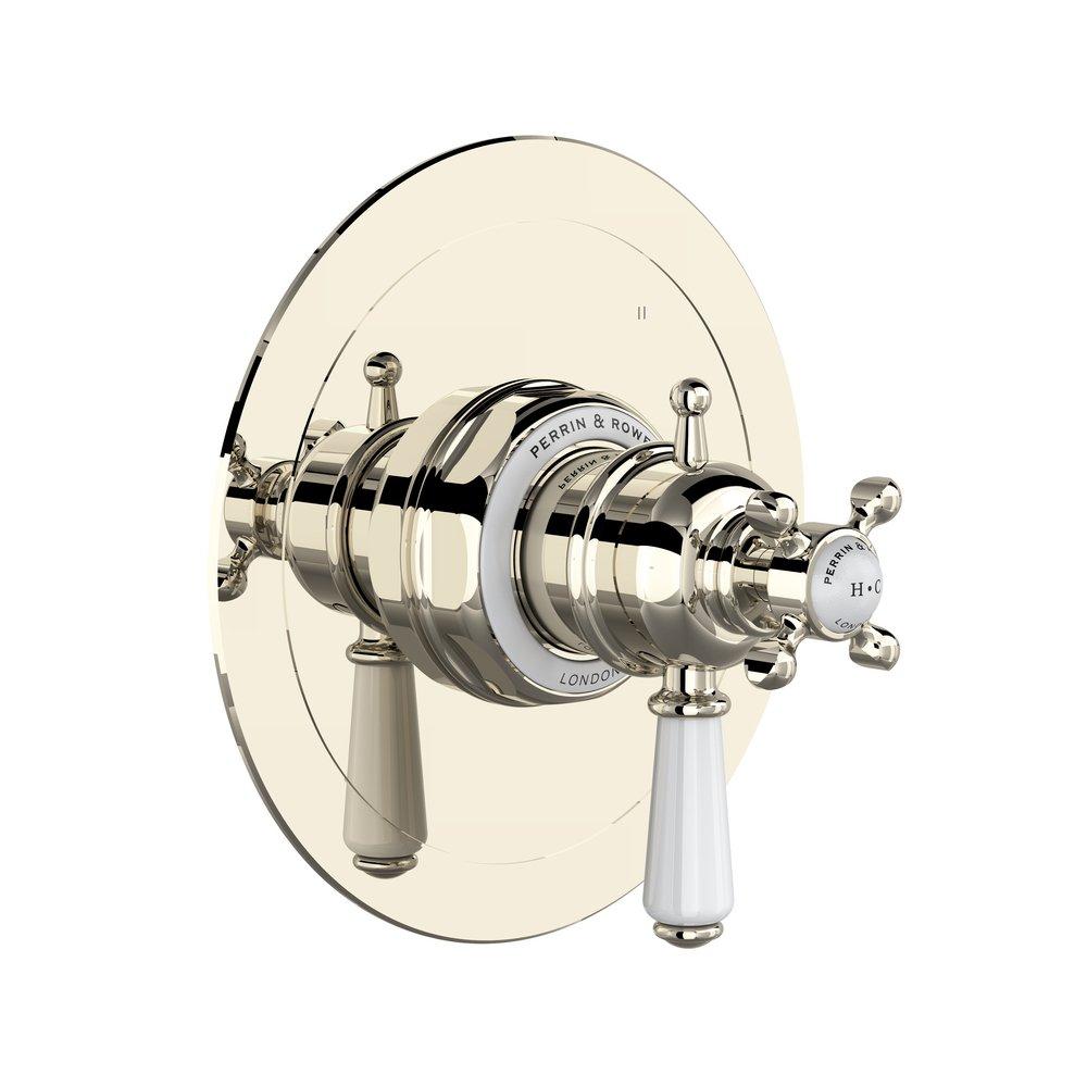 EDWARDIAN 1/2 THERM & PRESSURE BALANCE TRIM WITH 3 FUNCTIONS POLISHED NICKEL 
