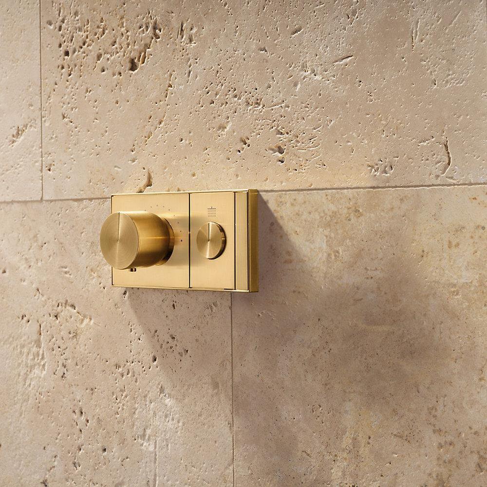 KOHLER Vibrant&trade; Brushed Nickel Two Handle Bathtub & Shower Faucet (Trim Only) 