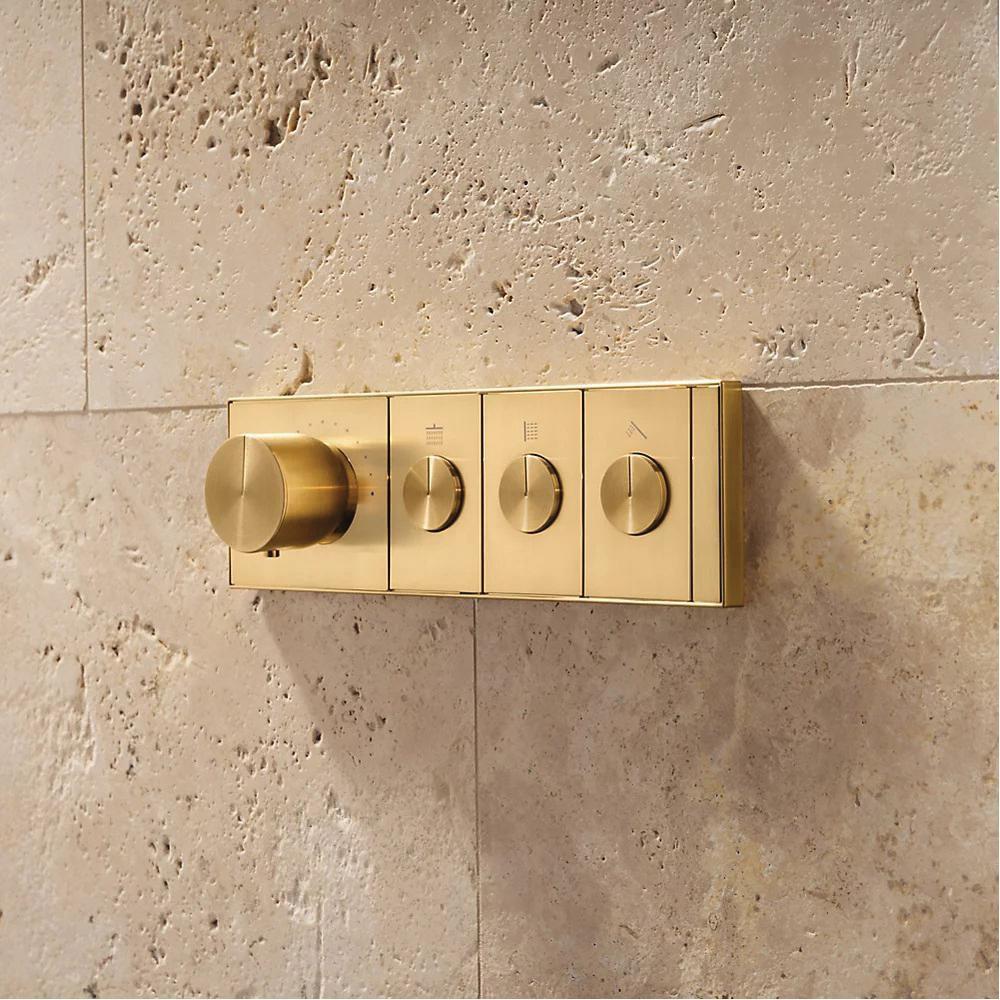 KOHLER Polished Chrome Four Handle Bathtub & Shower Faucet (Trim Only) 