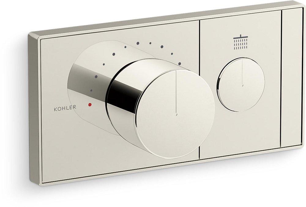 KOHLER Vibrant&reg; Polished Nickel Two Handle Bathtub & Shower Faucet (Trim Only) 