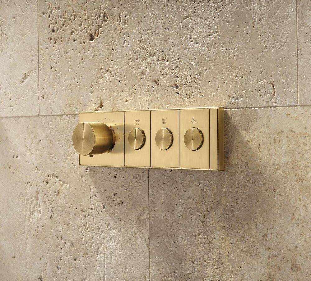 KOHLER Vibrant&reg; Brushed Moderne Brass Thermostatic Valve 