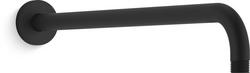 19 in. Rainhead Arm and Flange in Matte Black