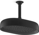 KOHLER Matte Black Dual Function Full and Rain Head Showerhead 