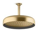 KOHLER Vibrant&reg; Brushed Moderne Brass Dual Function Full and Rain Head Showerhead 