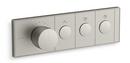 Four Handle Thermostatic Valve Trim in Vibrant™ Brushed Nickel
