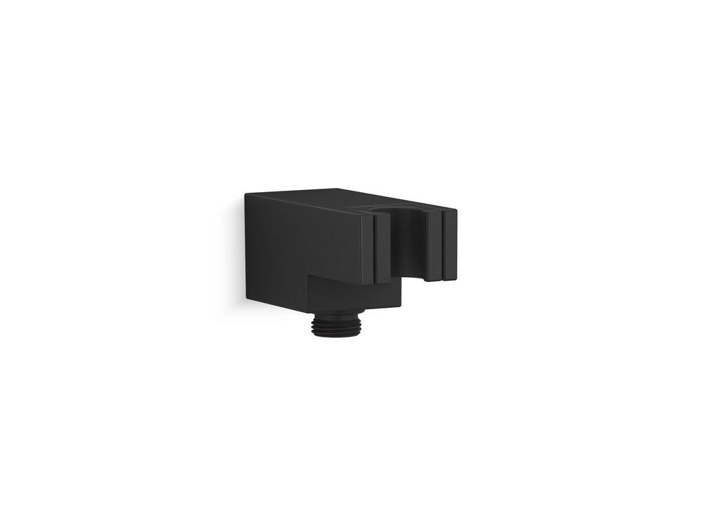 KOHLER Matte Black 1/2 x 4-11/16 in. NPT Metal Hand Shower Holder 