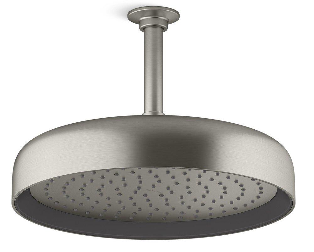 KOHLER Vibrant&reg; Brushed Nickel Single Function Rain Head Showerhead 