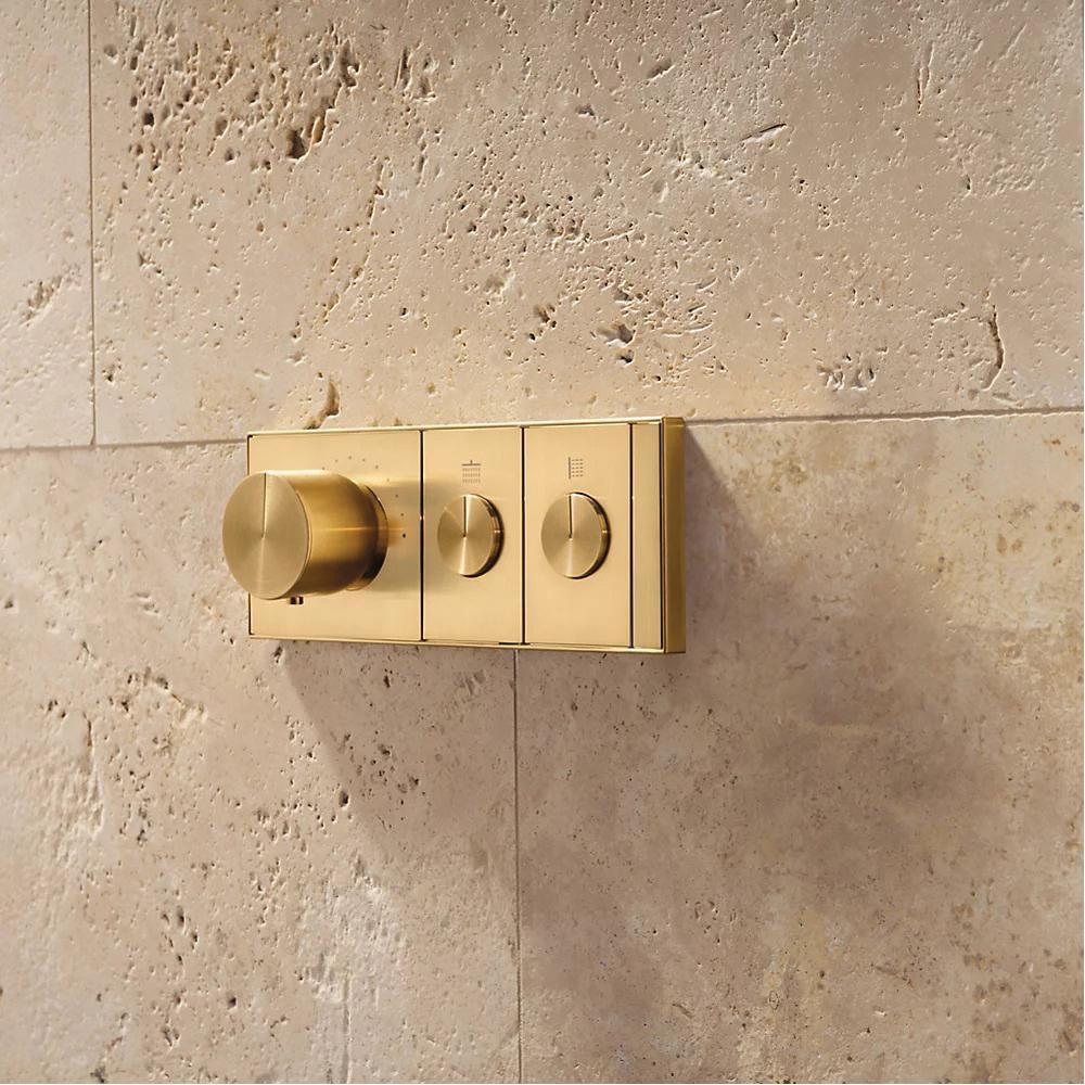 KOHLER Polished Chrome Three Handle Bathtub & Shower Faucet (Trim Only) 