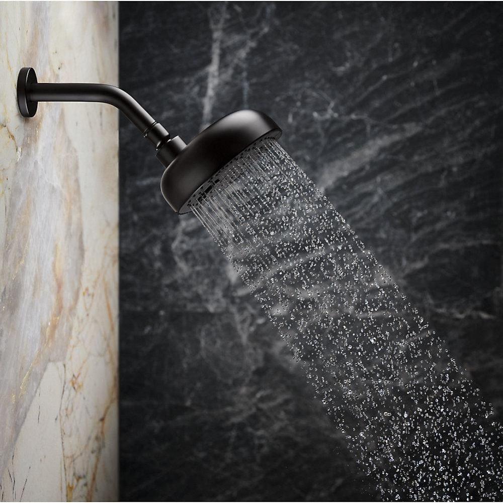 KOHLER Matte Black Multi Function Full, Massage and Mist Showerhead 