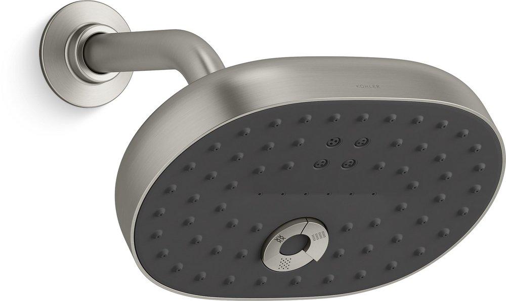 KOHLER Vibrant&reg; Brushed Nickel Multi Function Full, Massage and Mist Showerhead 