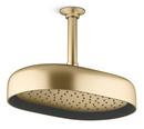 KOHLER Vibrant&reg; Brushed Moderne Brass Dual Function Full and Rain Head Showerhead 