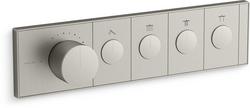 Four-Outlet Recessed Mechanical Thermostatic Valve Control in Vibrant&reg; Brushed Nickel