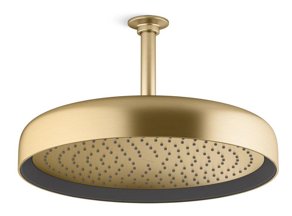KOHLER Vibrant&reg; Brushed Moderne Brass Single Function Full Showerhead 