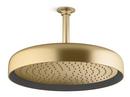 KOHLER Vibrant&reg; Brushed Moderne Brass Single Function Full Showerhead 