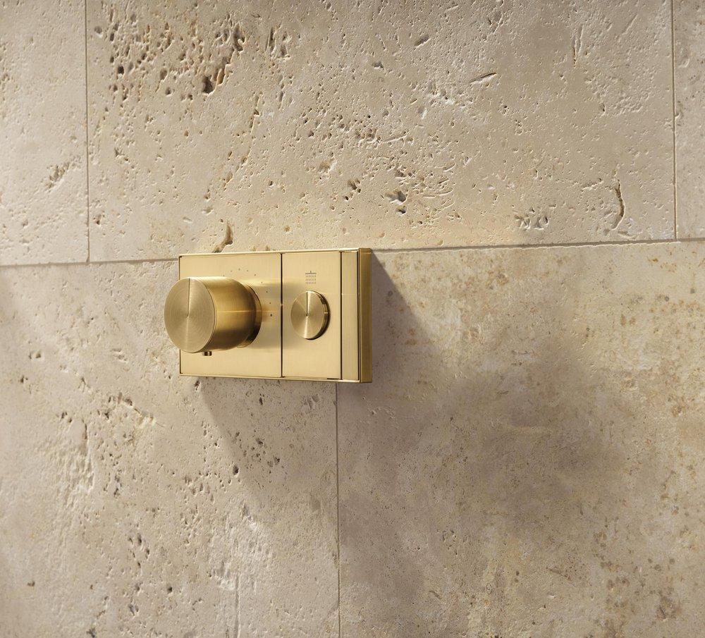 KOHLER Vibrant&reg; Brushed Moderne Brass Thermostatic Valve 
