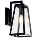 150W 1-Light 16-3/4 in. Black Outdoor Wall Sconce