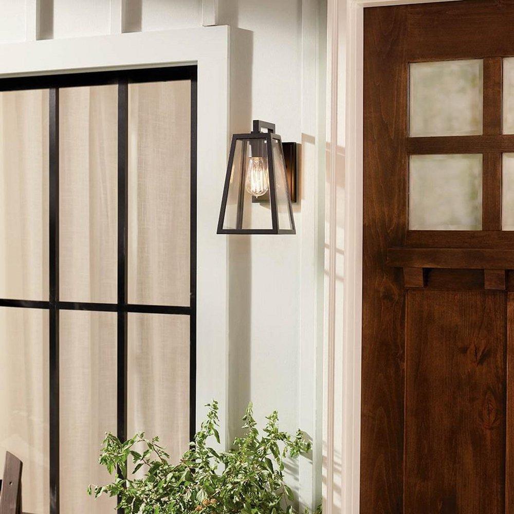 Kichler Lighting Black 75W 1-Light 11-1/2 in. Outdoor Wall Sconce 