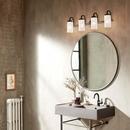 Kichler Lighting Black 300W 4-Light Medium E-26 Vanity Fixture 