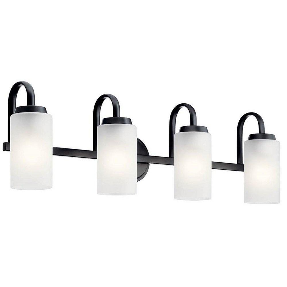 Kichler Lighting Black 300W 4-Light Medium E-26 Vanity Fixture 