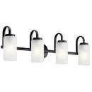 Kichler Lighting Black 300W 4-Light Medium E-26 Vanity Fixture 