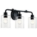 75W 3-Light Medium E-26 Vanity Fixture in Black