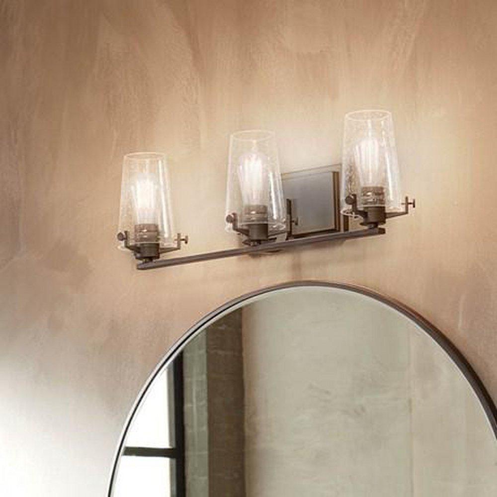 100W 3-Light Medium E-26 Vanity Fixture in Black 