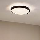 Kichler Lighting Black 17-1/4 x 5-1/2 in. 60W 3-Light Incandescent Transitional Flush Mount Ceiling Fixture 