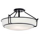 75W 4-Light Medium E-26 Incandescent Semi-Flush Mount Ceiling Fixture in Black