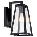 100W 1-Light 14 in. Outdoor Wall Sconce in Black