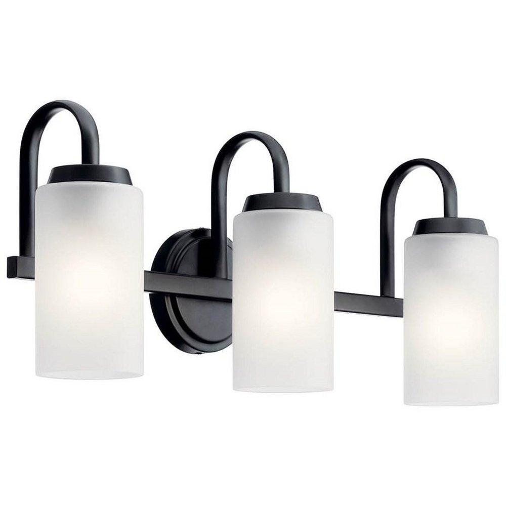 Kichler Lighting Black 75W 3-Light Medium E-26 Vanity Fixture 
