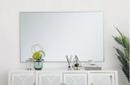 Elegant Lighting Silver 1 x 36 in. Framed Mirror and Vanity Mirror Rectangular 