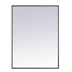 1 x 27 in. Framed Mirror and Vanity Mirror Rectangular in Black
