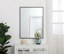 METAL FRAME RECTANGLE MIRROR 27 INCH IN BLACK35 