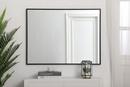 Elegant Lighting Black 1 x 27 in. Framed Mirror and Vanity Mirror Rectangular 