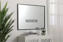 Elegant Lighting Black 1 x 27 in. Framed Mirror and Vanity Mirror Rectangular 