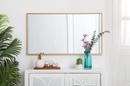 METAL FRAME RECTANGLE MIRROR 20 INCH IN BRASS35 