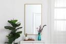 Elegant Lighting Brass 1 x 20 in. Framed Mirror and Vanity Mirror Rectangular in Brass 